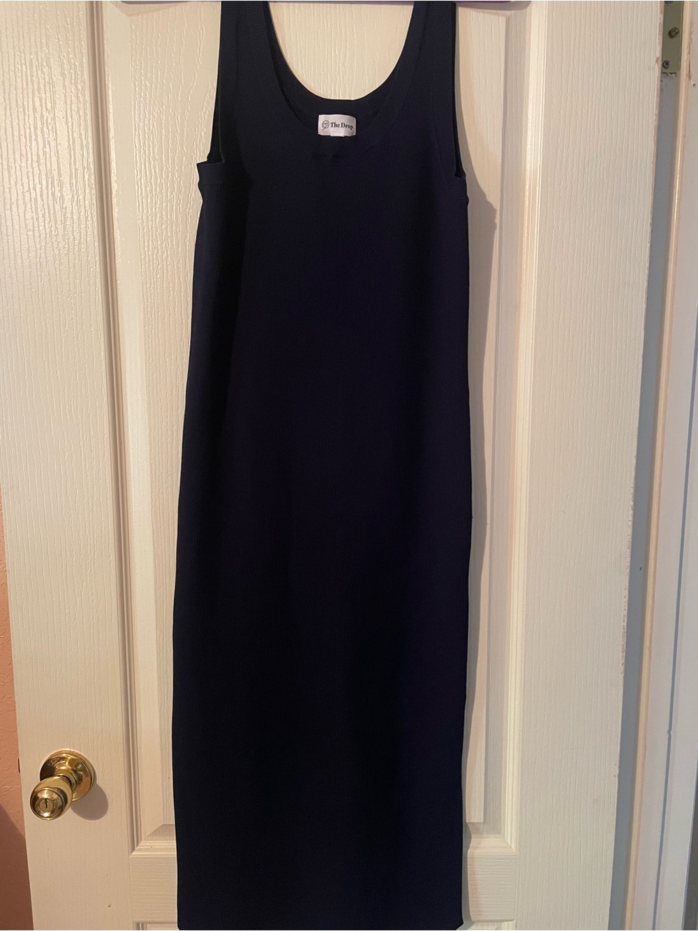 The Drop Navy Ribbed Tank Dress